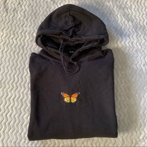 Brandy Melville Black Butterfly Hoodie